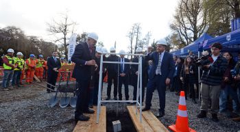 UBB celebró colocación de la primera piedra del Planetario Regional junto con la comunidad universitaria y externa
